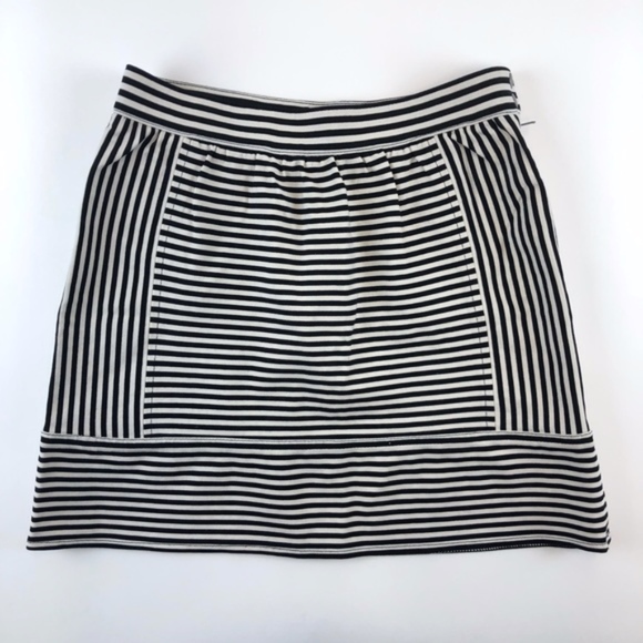Madewell Ponte Swivel Mini Skirt Black White - Picture 3 of 7